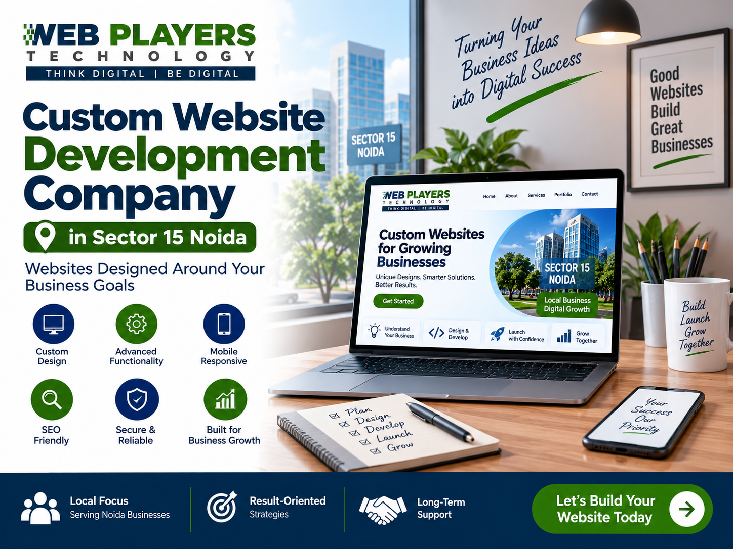 Custom Website Development Company in Sector 15 Noida for Small Businesses